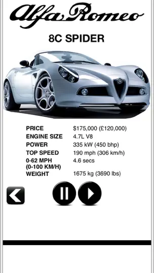 Capture d'écran de Sports Car Engines Free sur iPhone 5