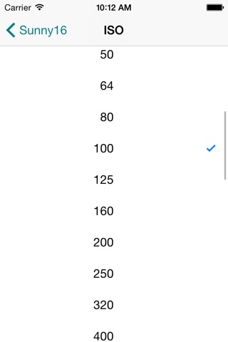 Sunny16 exposure calculator screenshot 3