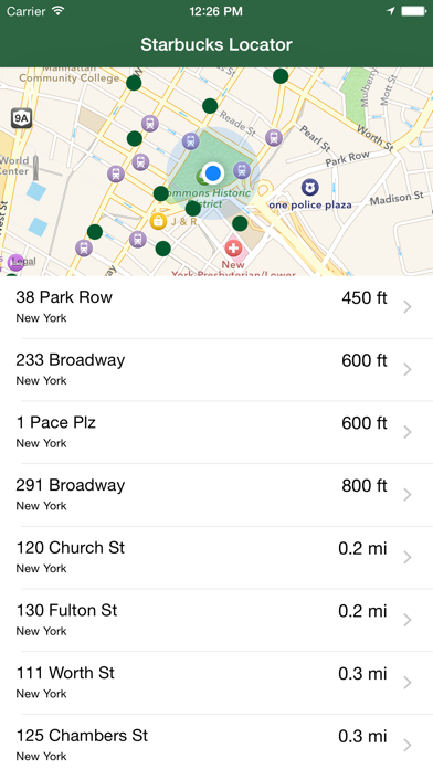 Locator for Starbucks Coffee Screenshot