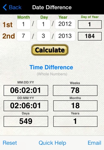 Hours, Minutes & Seconds Calculator with Date Diffのおすすめ画像1