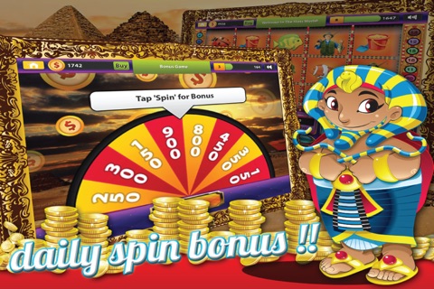 AAA Ancient  Pharaoh Pyramid Casino Slot-Machine Gambling Games screenshot 3