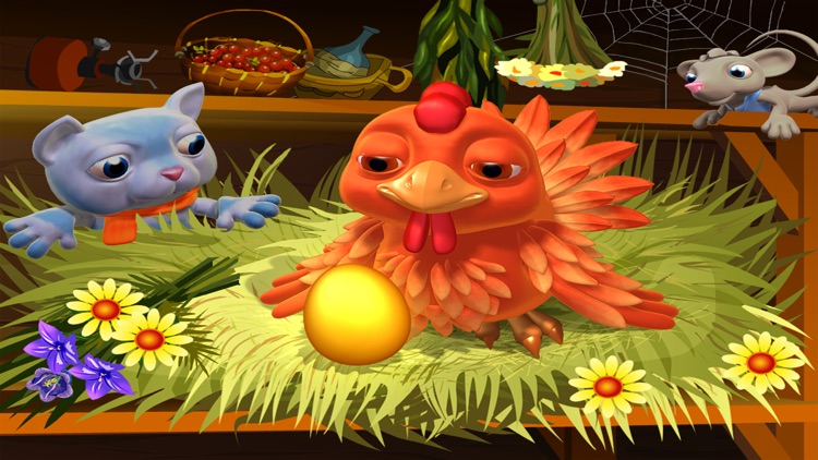 Курочка Ряба - живая добрая интерактивная развивающая сказка для детей. Бесплатная версия screenshot-3