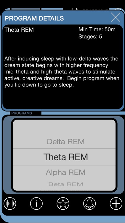 Brain Wave Dream Inducer ™ - 5 Dream Inducing Binaural Brainwave Entrainment Programs with Ambient Nature Sounds and iTunes Music screenshot-3