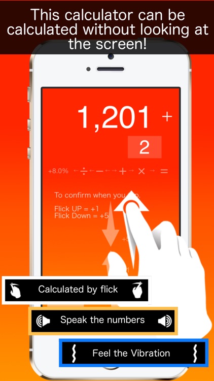 STEALTH Calculator : Eyes Free, Touch typing calc app