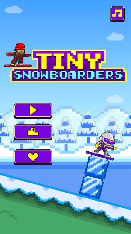 Tiny Snowboarders FREE GAME - Play 8-bit Pixel Snowboard-ing Games