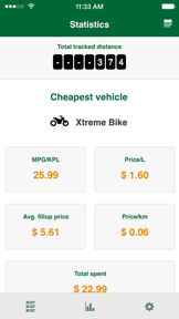 VehicleLife - Vehicle details and Fuel consumption screenshot