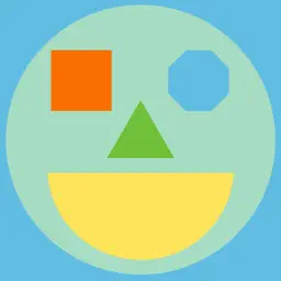 Learn shapes with educational flashcards with words for kids and toddlers app icon