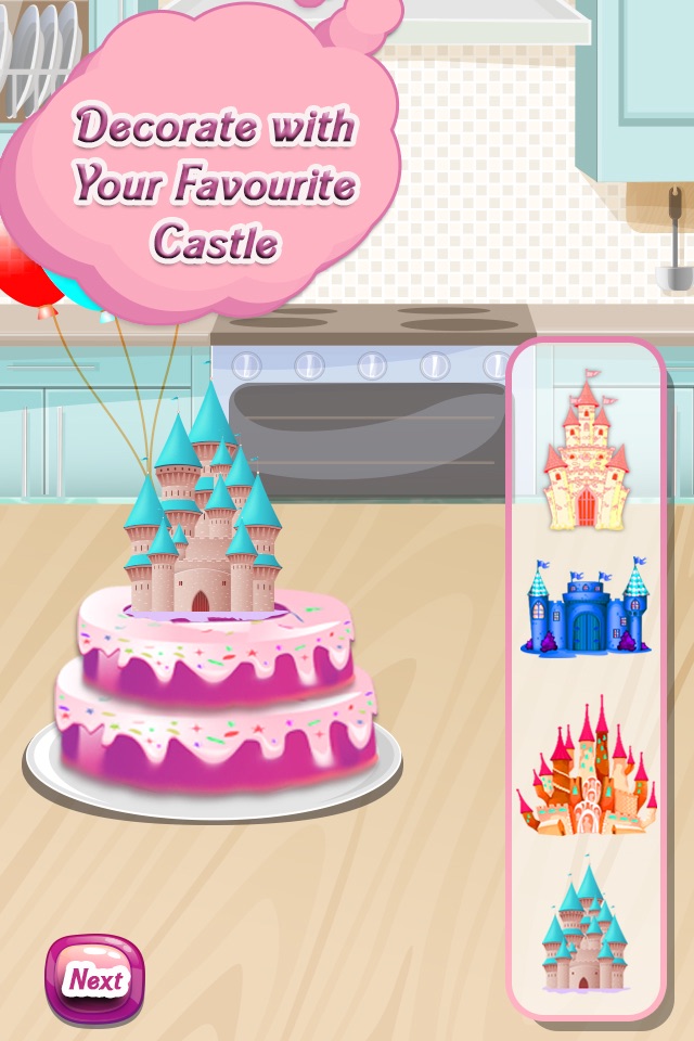 Princess Palace Cake maker - Bake a cake in this crazy chef parlour & desserts cooking game screenshot 4