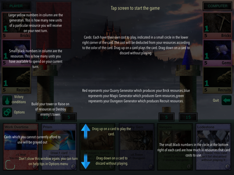 Screenshot #5 pour Two Towers - is a card board game for all family. HD Free.