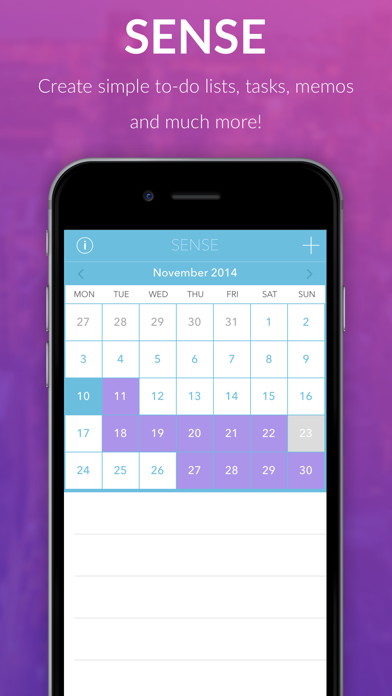 Sense - Pocket Diary & Journal for your iPhone with Simple Note, Calendar, Voice Memo & Task List Sharing/Syncing To Dropbox!のおすすめ画像1