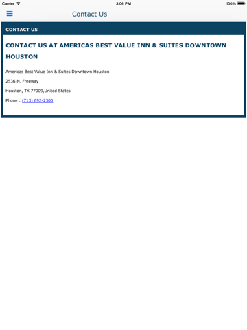 Americas Best Value Inn and Suites Downtown Houston iPad screenshot 5 - Travel app
