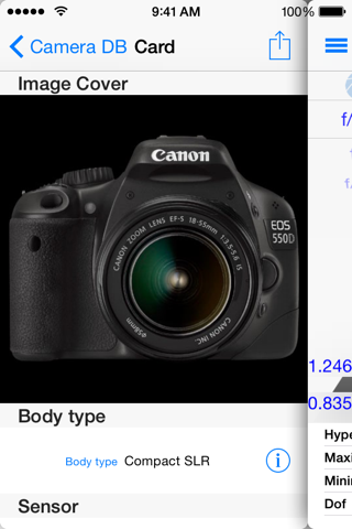 PdC Calculator & Camera DB by iPhoneAppDev screenshot 4