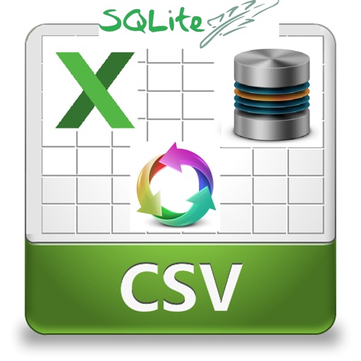 Sqlite Database Editor and Excel .Csv Editor with XLS/XLSX/XML to CSV File Converter Icon