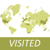 Visited Countries Map - World Travel Log for Marking Where You Have Been - 晨辉 李