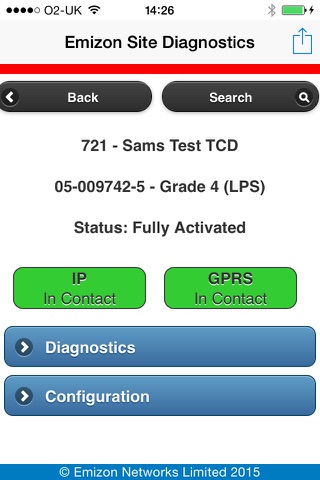Emizon Site Diagnostics screenshot 2