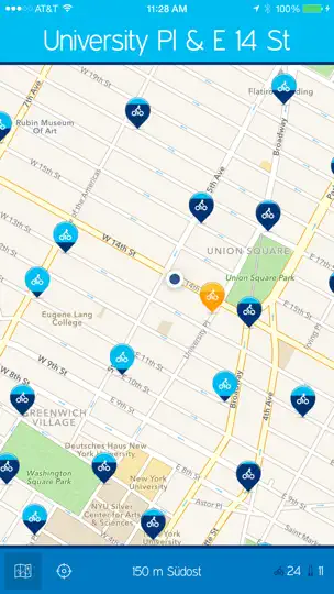 Screenshot von NYC Bikes — Die Einfache NYC Bike App auf dem iPhone 4