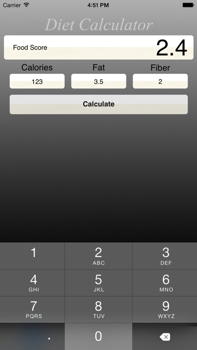Screenshot #3 pour DietCalculator Free