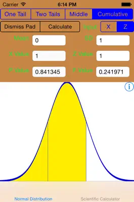 Game screenshot Scientific Calculator With Normal/Gaussian Distribution mod apk