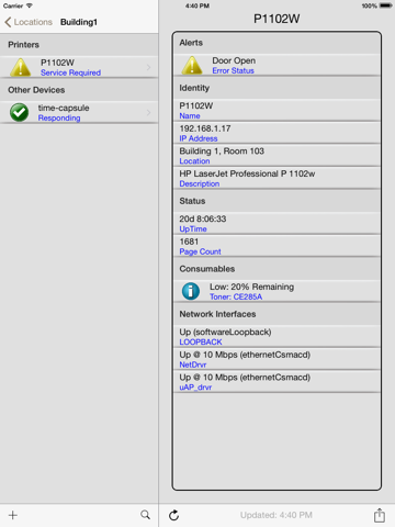 Screenshot #5 pour PrinterMonitor - SNMP client for network printers