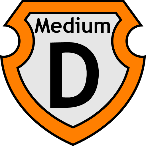 D Badge- Medium Line