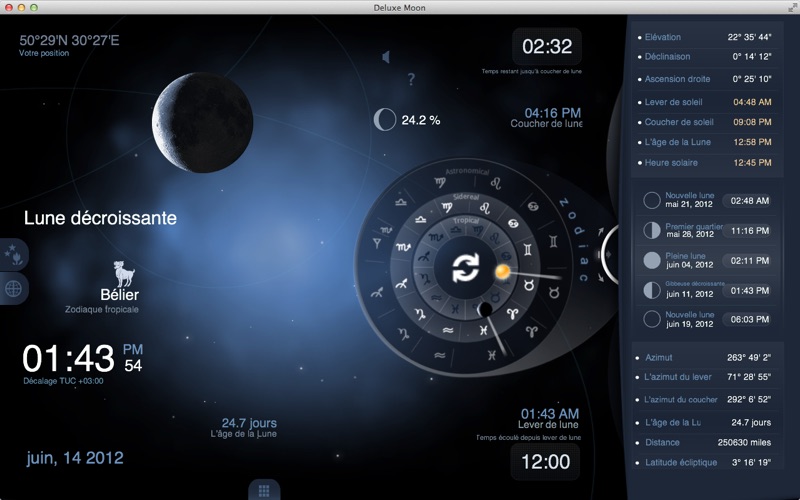 Screenshot #2 pour Lune de Luxe HD - Phase de Lune Calendrier