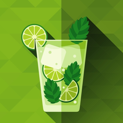 Mixed drink & cocktails recipes with whisky, rum, vodka, gin, tequila. Alcoholic beverage. icon