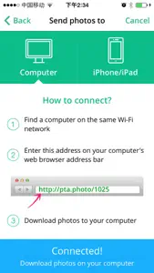 Photo Transfer - Upload and download photos and videos wireless via WiFi screenshot #2 for iPhone