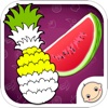 Fruit Pop Coloring - Learn Free Amazing HD Paint & Educational Activities for Toddlers, Pre School & Kindergarten Kids