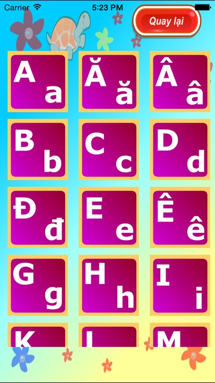 Bé học con vật và chữ cái