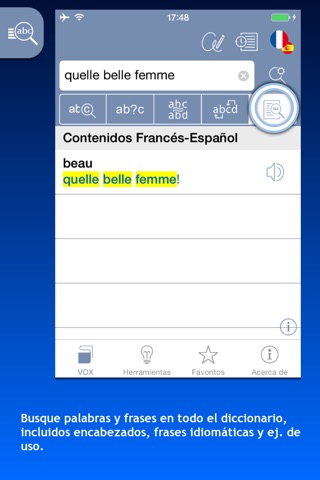 Diccionario Esencial Français-Espagnol/ Español-Francés VOX screenshot 2