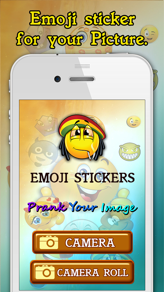 Emoji Camera Stickers Add Cool Emoticon smiley Flirty Expression To Your Picture