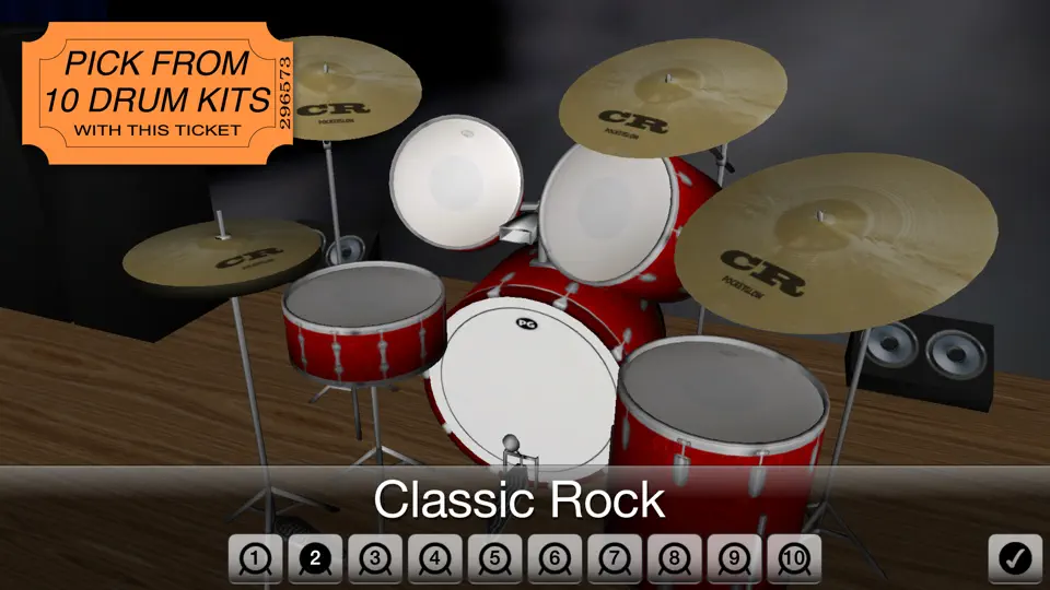 Captura de pantalla de Spotlight Drums ~ The Drum Set Formerly Known As 3D Drum Kit en iPhone 2