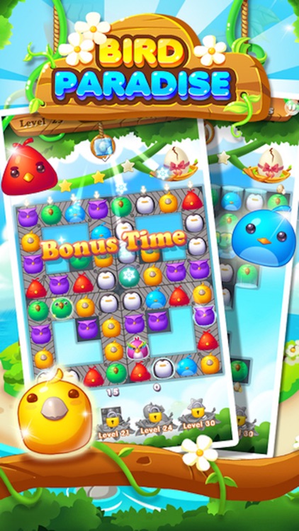 Crazy Bird - 3 match bubble puzzle crush game