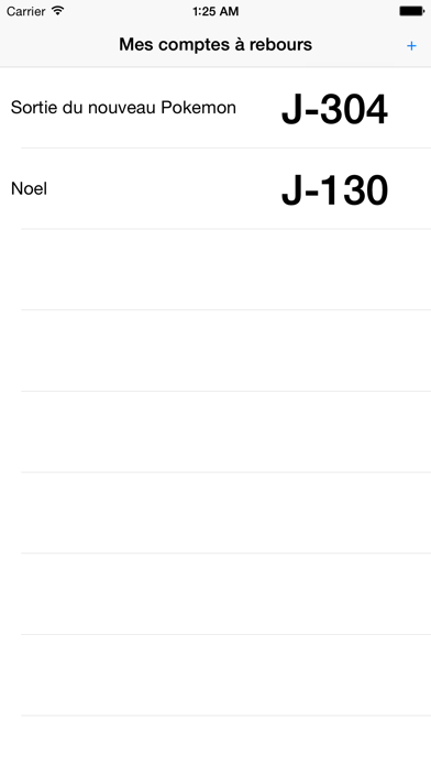 Screenshot #2 pour Comptes à rebours - N'oubliez plus aucune date importante