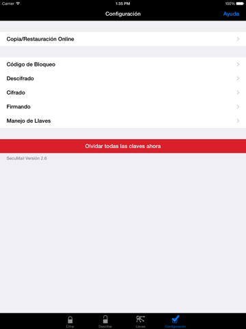 secumail ipad capturas de pantalla 3