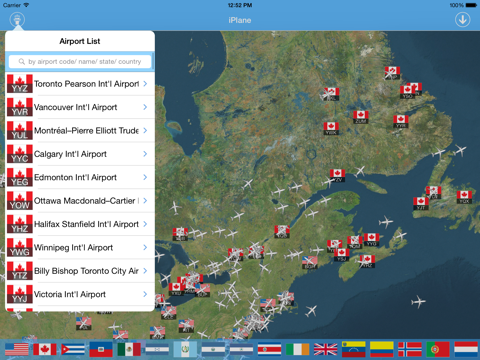 Screenshot #2 for Canada Airport - iPlane Flight Information