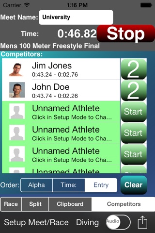 Swimming Coach's Clipboard screenshot 2