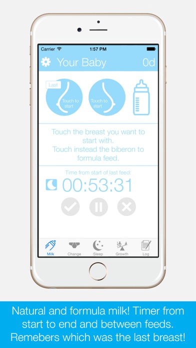 Screenshot #1 pour BabyDiary - Track the progress of your newborn baby!