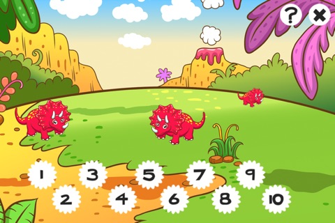 123 Count & Learn Number-s To Ten With Dino-saurs Education-al Game-s without Ads, No Ad-vertise-ment screenshot 2