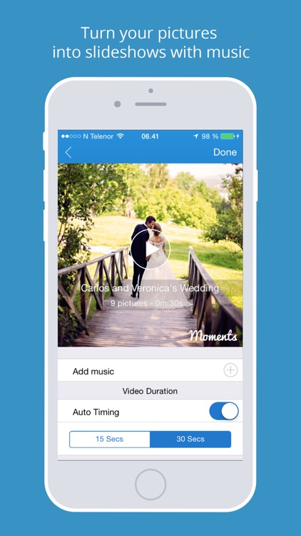 Moments - Turn your pictures into beautiful music videos!