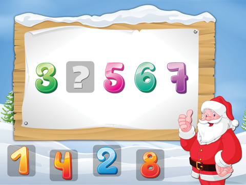 Screenshot #6 pour Mathématiques avec le Père Noël gratuit - les enfants apprennent les nombres, addition et la soustraction