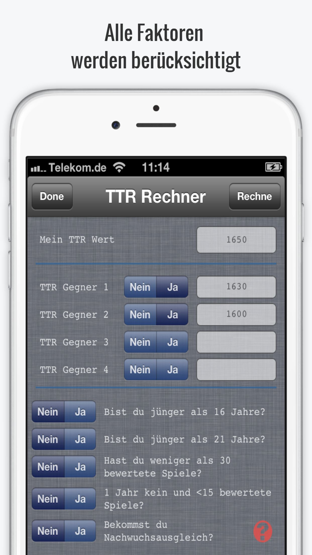 TTR Rechner Tischtennis