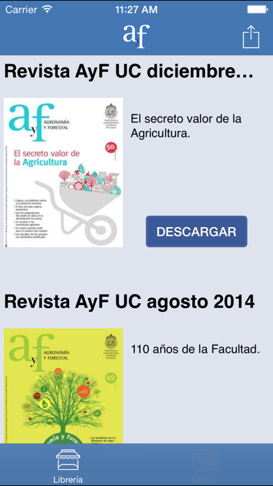 Agronomía y Forestal UC Screenshot