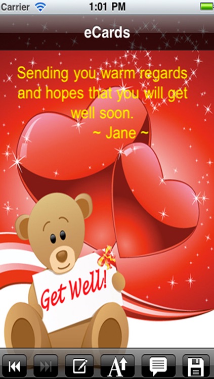 Get Well Cards with photo editor. Send get well soon greetings card and custom get well ecards with text and voice messages !