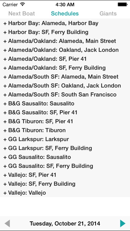 SF Bay Ferry Times