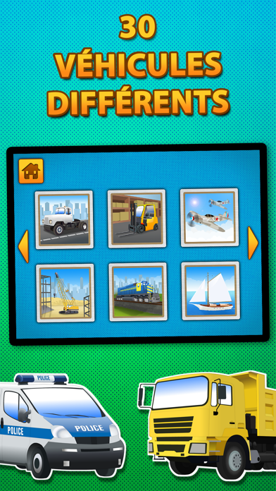 Screenshot #3 pour Puzzles pour enfants avec des voitures, des camions, des véhicule d'intérêt général, des véhicules de transports et des engins de chantier – Free