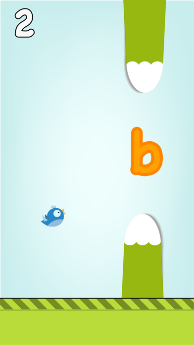 Screenshot #2 pour ABC Flappy Game - Learn The Alphabet Letter & Phonics Names One Bird at a Time