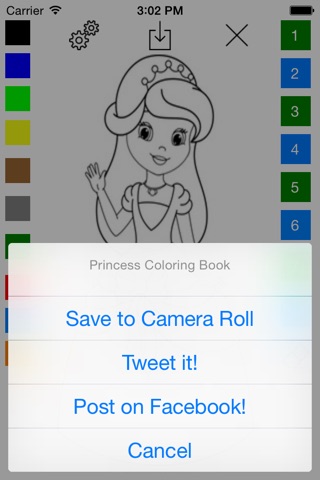 Princess Coloring Book for Girls - Learn to Color Ice Princess, Fairy and Queen! screenshot 2