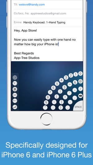 Handy - The One-Hand Keyboard for iPhone 6 and 6 Plus Quick (圖2)-速報App