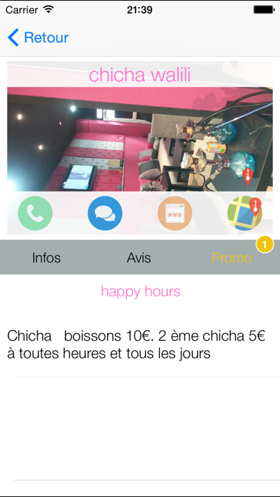 Screenshot #2 pour Annuchicha : Trouves les bars à chicha à Paris et partout en france!